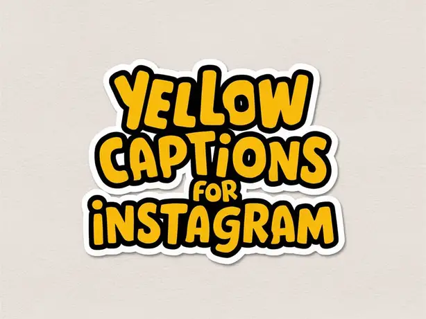 Yellow Captions for Instagram